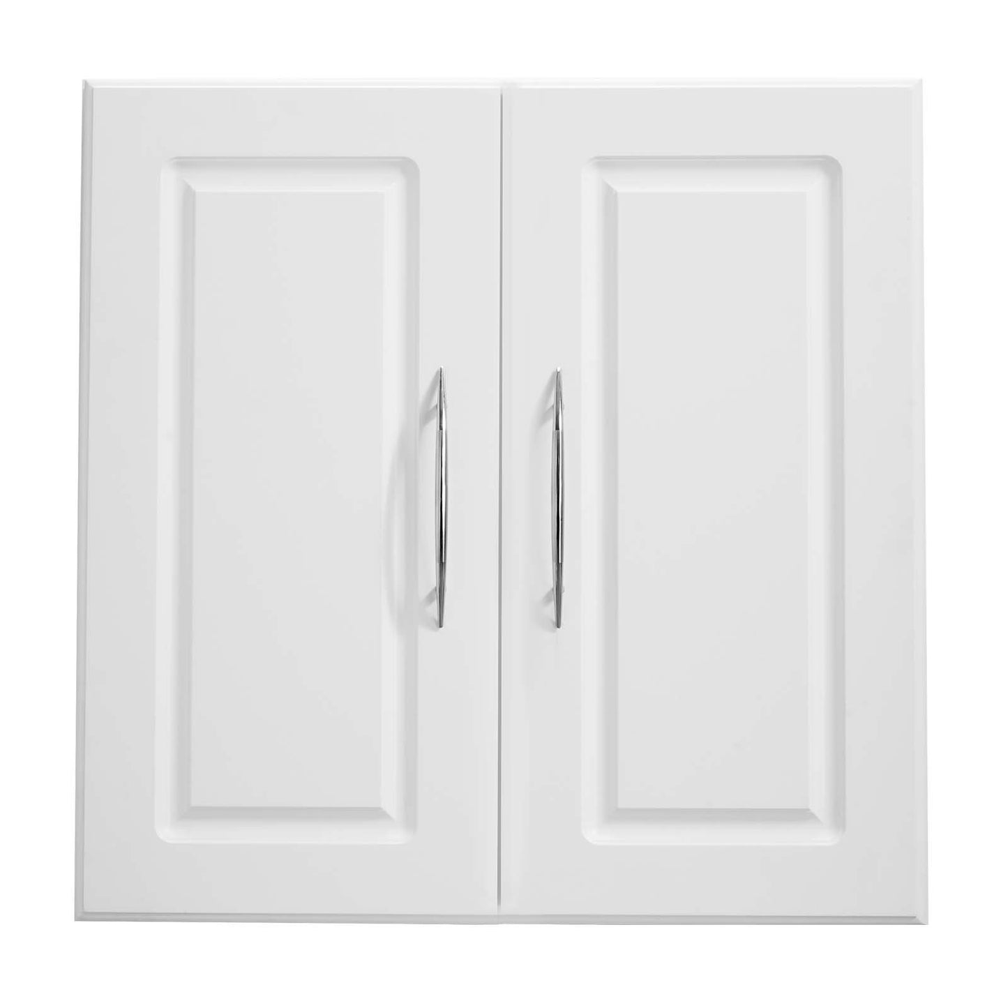 Laundry Room Wall Cabinet, 2-Tier Wall Mounted Hanging Cabinet with Adjustable Shelf, 60 cm Cupboard Storage with 2 Doors, for Kitchen, Bathroom, Laundry, 30 x 60 x 60 cm (D x W x H), White
