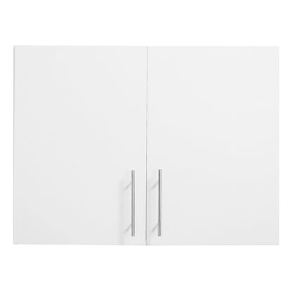Laundry Room Wall Cabinet, 2-Tier Wall Mounted Hanging Cabinet with Adjustable Shelf, Cupboard Storage with 2 Doors, for Bathroom, Kitchen, Laundry, 40.6 x 81.3 x 61 cm (D x W x H), White