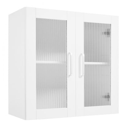 VEVOR Laundry Room Wall Cabinet 2-Tier Kitchen Cupboard with 4 Doors Set of 2
