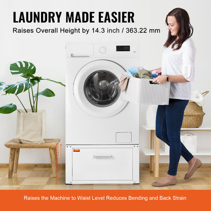 VEVOR Laundry Pedestal 686mmmW x 366mmH, Washer And Dryer Base Stand Platform Universal