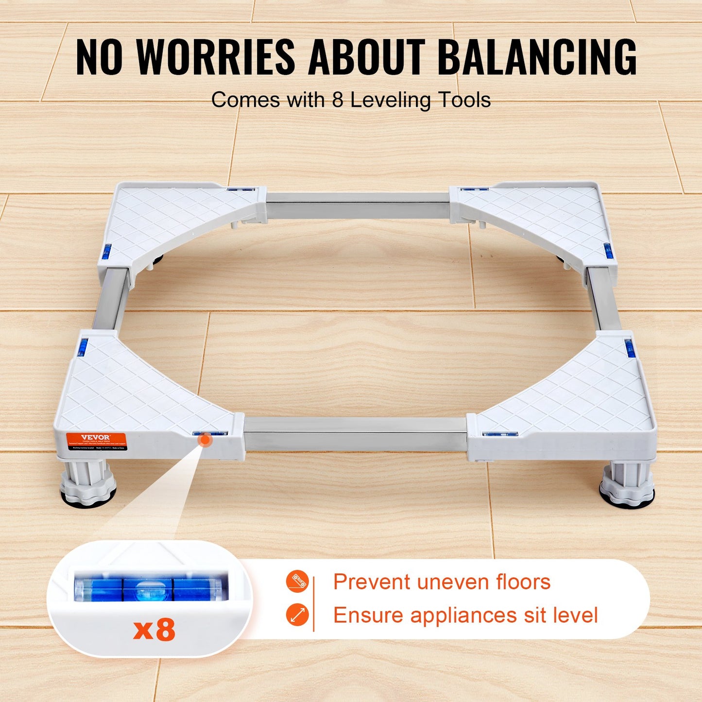 VEVOR Mini Fridge Stand Universal Laundry Pedestal, Adjustable Refrigerator Stand
