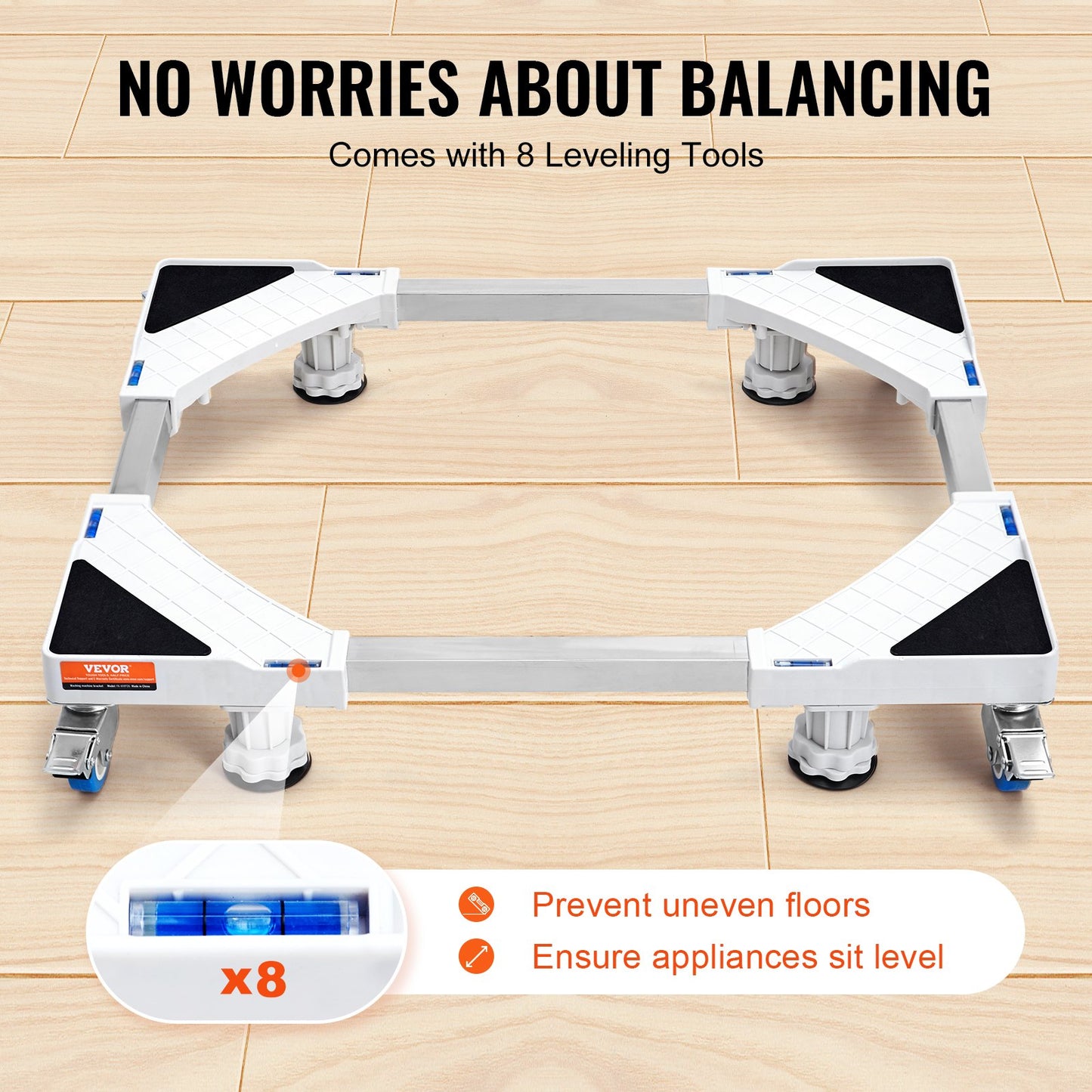 VEVOR Mini Fridge Stand Universal Laundry Pedestal, Adjustable Refrigerator Stand