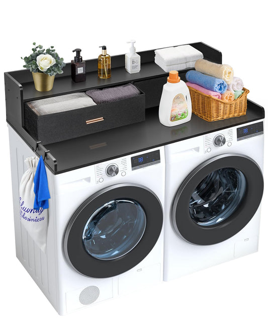 VEVOR Washer Dryer Countertop 54x27" Laundry Topper Cover with 2 Drawers & Shelf