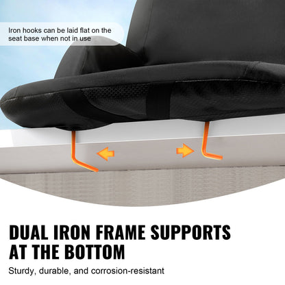 VEVOR Stadium Seat with Back Support, Wide Bleacher Seat Back, Folding Padded Cushion