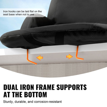 Portable Reclining Stadium Chair with Back Support & Cupholder, 2-Pack
