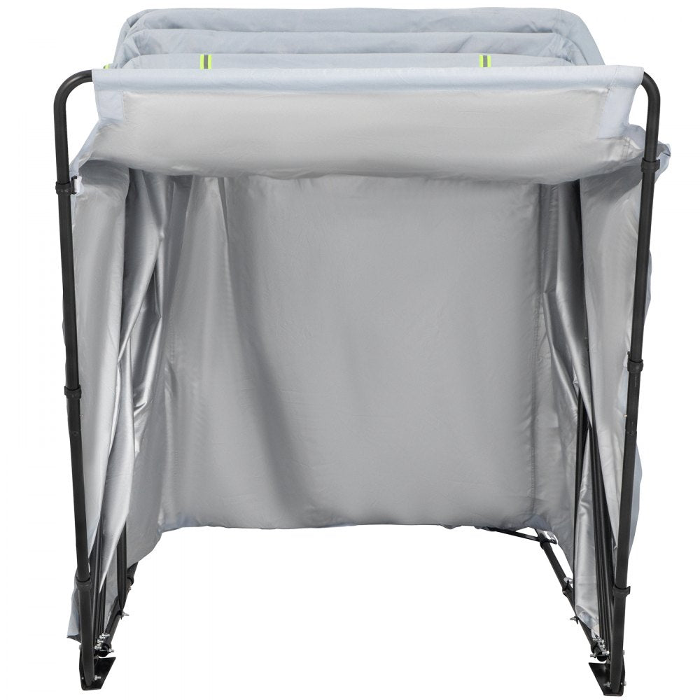 VEVOR Basket Truck, 8 Bushel Steel Canvas Laundry Basket, 3" Diameter Wheels Truck Cap Basket Canvas Laundry Cart Usually Used to Transport Clothes, Store Sundries Suitable for Hotel, Home, Hospital