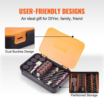 357-Piece Rotary Tool Kit for Carving, Sanding, Cutting, and Polishing