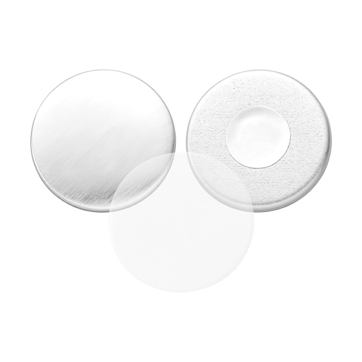 Button Maker Supplies 50 Sets 1.26 in / 32 mm Refrigerator Magnets, Button Parts with Magnetic Backs, Metal Shells, Clear Mylar Films, and Blank Circle Papers, for Home DIY and Kitchen Decor