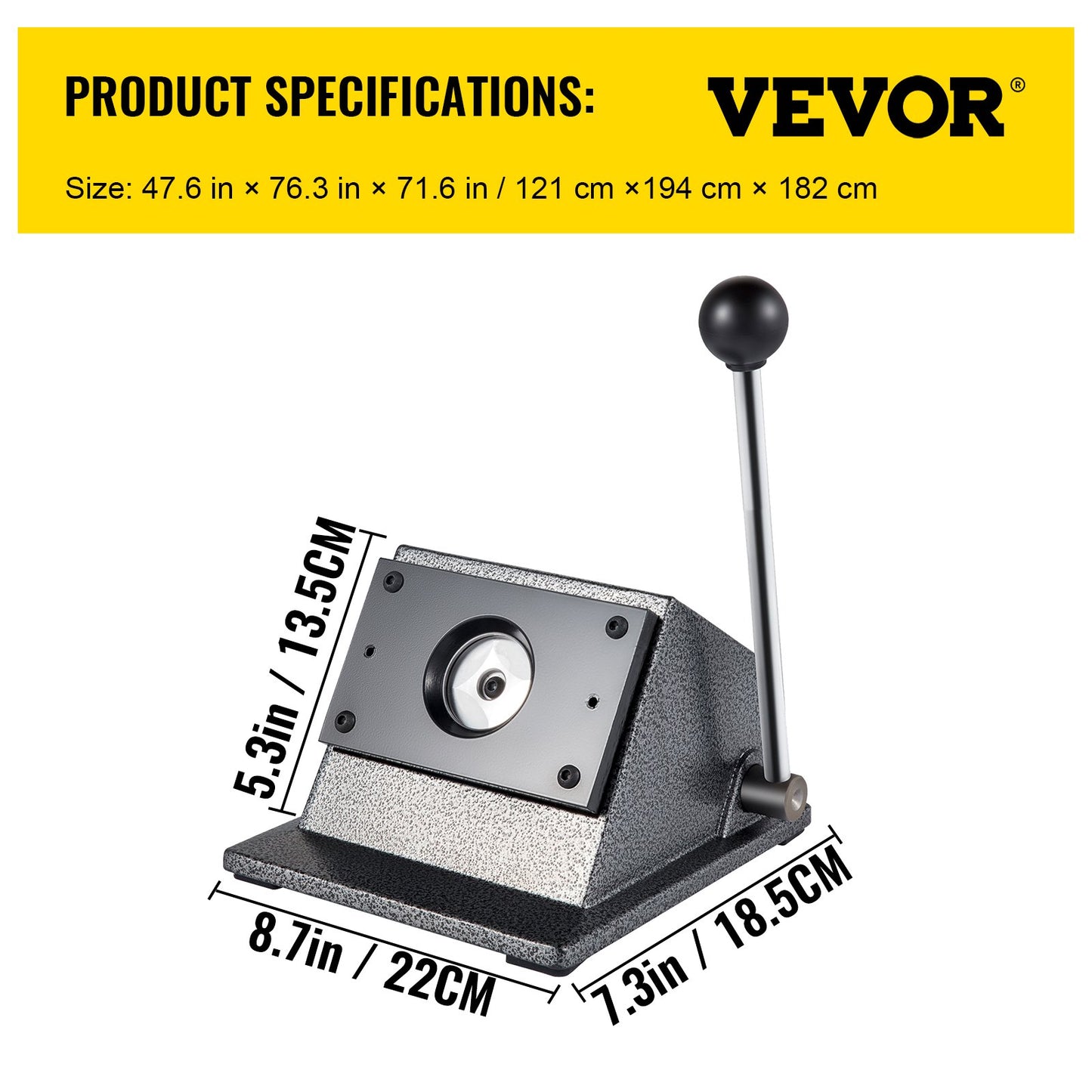 VEVOR 32mm Round Button Maker Cutter Graphic Punch Die Cuts 44mm Paper Scrapbook