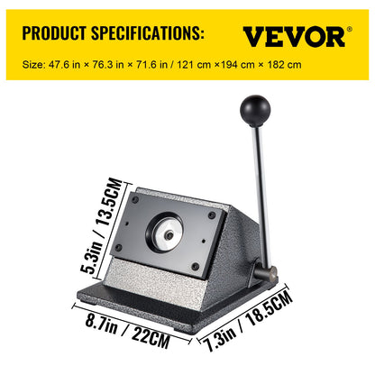 VEVOR 32mm Round Button Maker Cutter Graphic Punch Die Cuts 44mm Paper Scrapbook