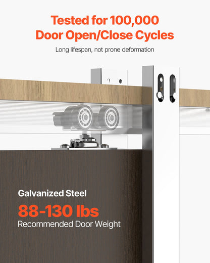 Pocket Door Frame Kit, for 610-813mm Wide 2032mm High Door, Pocket Door Kit with Two-Way Soft Close Mechanism, Slide Smoothly Quietly, Easy to Install, Premium Galvanized Steel, for Living Room