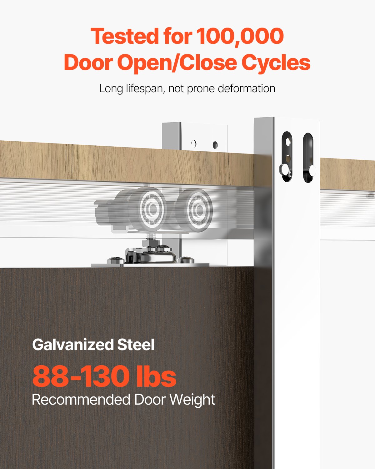 Pocket Door Frame Kit, for 610-914mm Wide 2134mm High Door, Pocket Door Kit with Two-Way Soft Close Mechanism, Slide Smoothly Quietly, Easy to Install, Premium Galvanized Steel, for Living Room