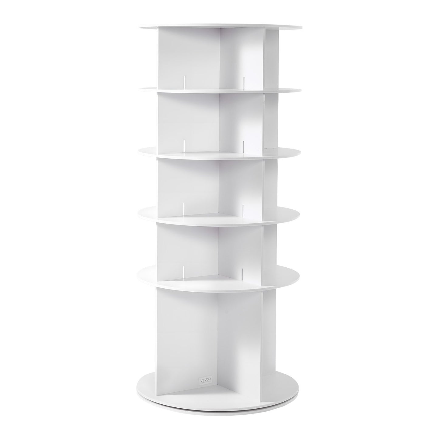 5 Tiers Rotating Shoe Rack Tower, 360° Spinning Shoe Rack, Revolving Storage Round Carousel Display, Freestanding Lazy Susan Organizer Display for Bedroom, Living Room, Entryway, Closet, White