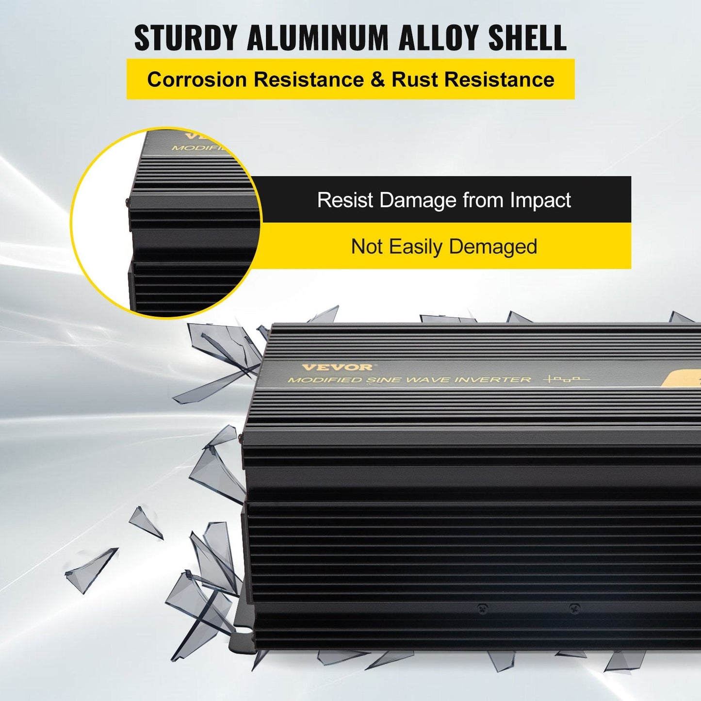 3000W Modified Sine Wave Inverter, 12V DC to 240V AC, LCD Display, 3.58m x 1.67m x 1.2m