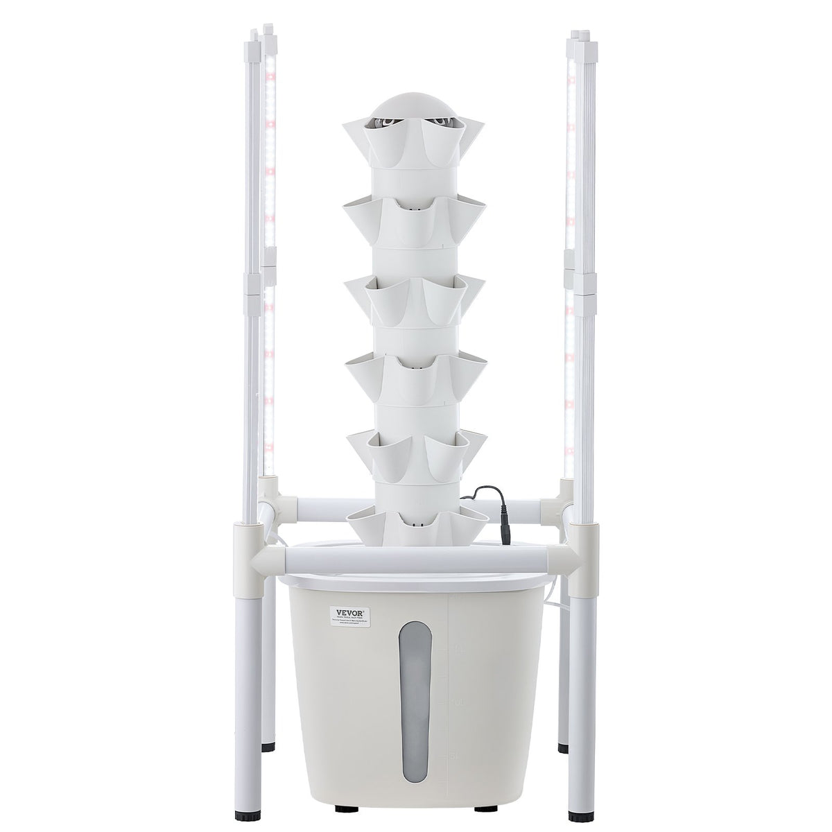 Hydroponic Tower, 30 Pods 6 Tiers Hydroponics Growing System Kit with LED Grow Light & App Control, Vertical Home Garden with 20L Water Tank & Pump, Planter for Indoor Herbs, Fruits, Vegetables