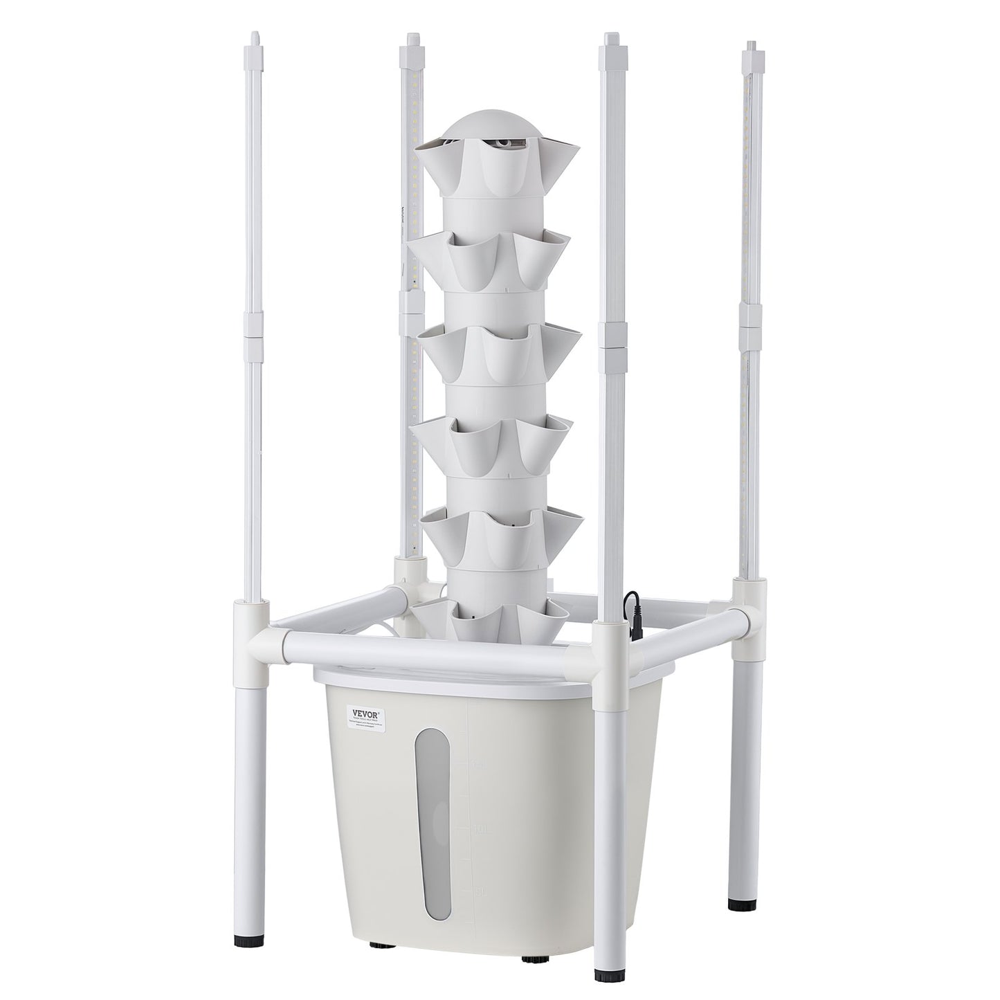 Hydroponic Tower, 30 Pods 6 Tiers Hydroponics Growing System Kit with LED Grow Light & App Control, Vertical Home Garden with 20L Water Tank & Pump, Planter for Indoor Herbs, Fruits, Vegetables