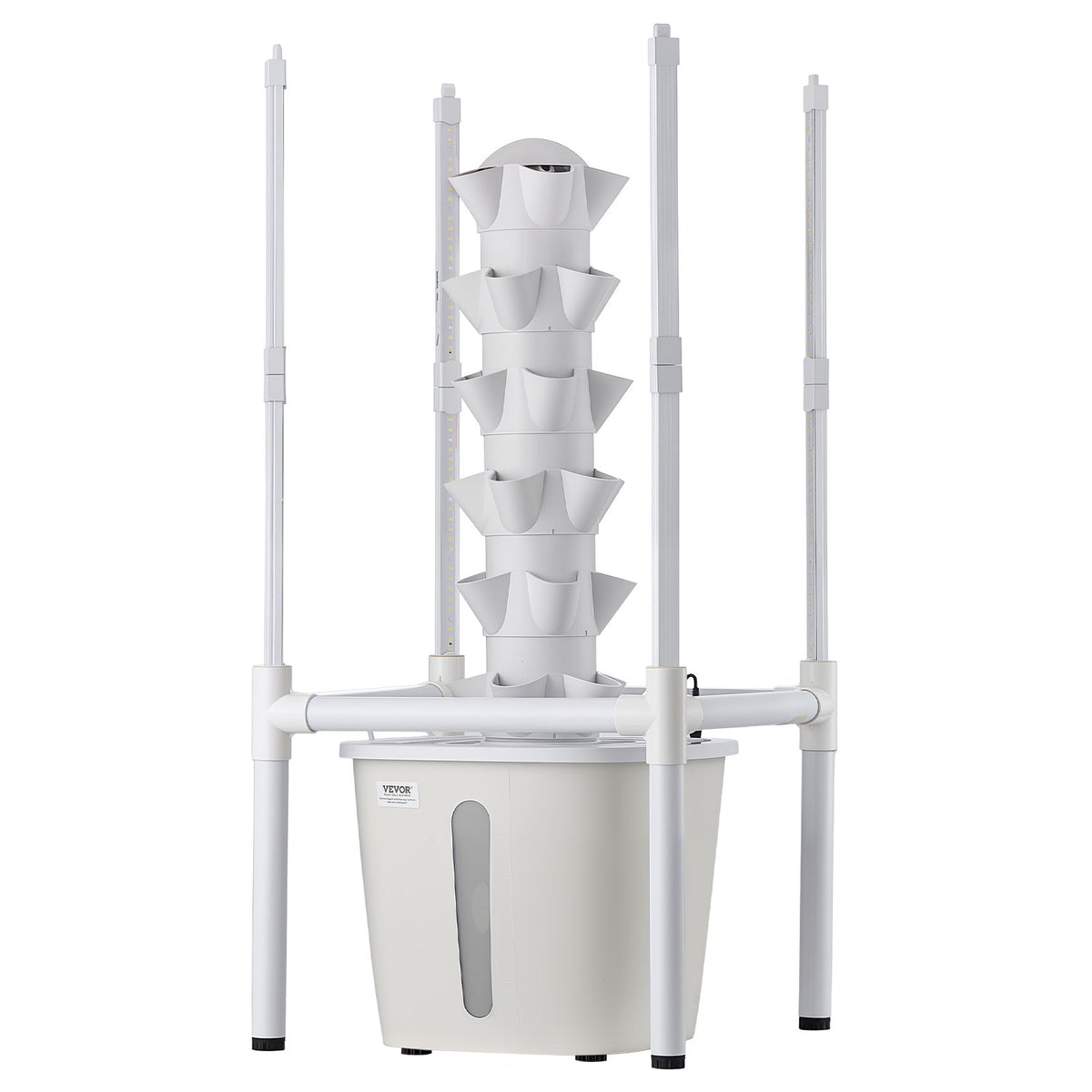Hydroponic Tower, 30 Pods 6 Tiers Hydroponics Growing System Kit with LED Grow Light & App Control, Vertical Home Garden with 20L Water Tank & Pump, Planter for Indoor Herbs, Fruits, Vegetables
