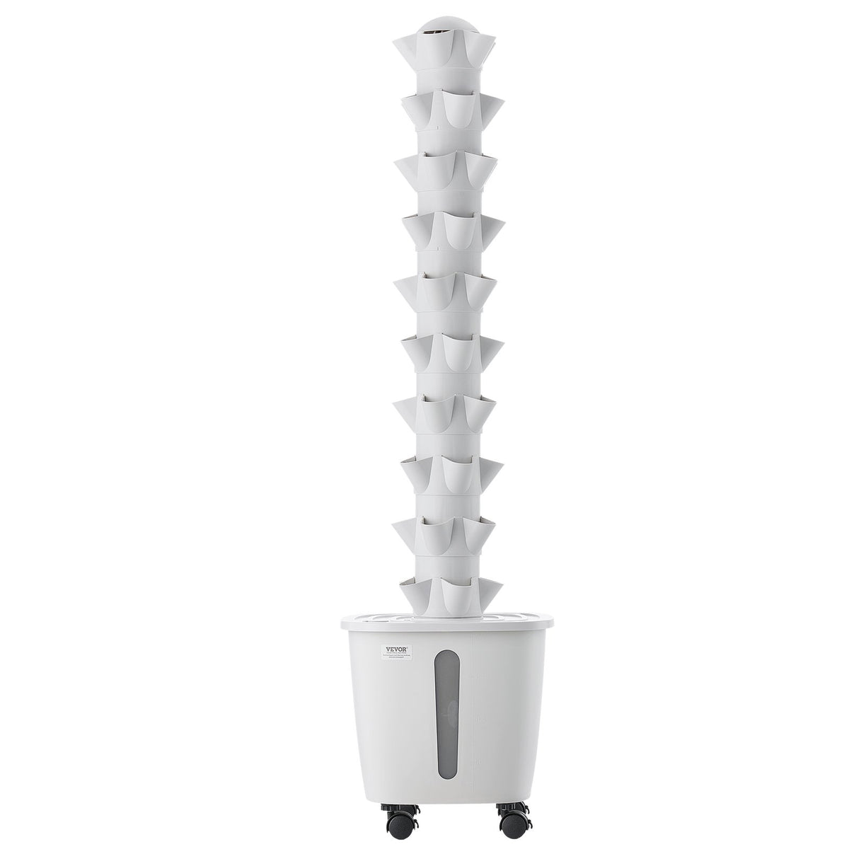 Hydroponic Tower, 50 Pods 10 Tiers Hydroponics Growing System Kit with App Control & Casters, Vertical Home Garden with 20L Water Tank & Pump, Planter for Indoor Herbs, Fruits and Vegetables