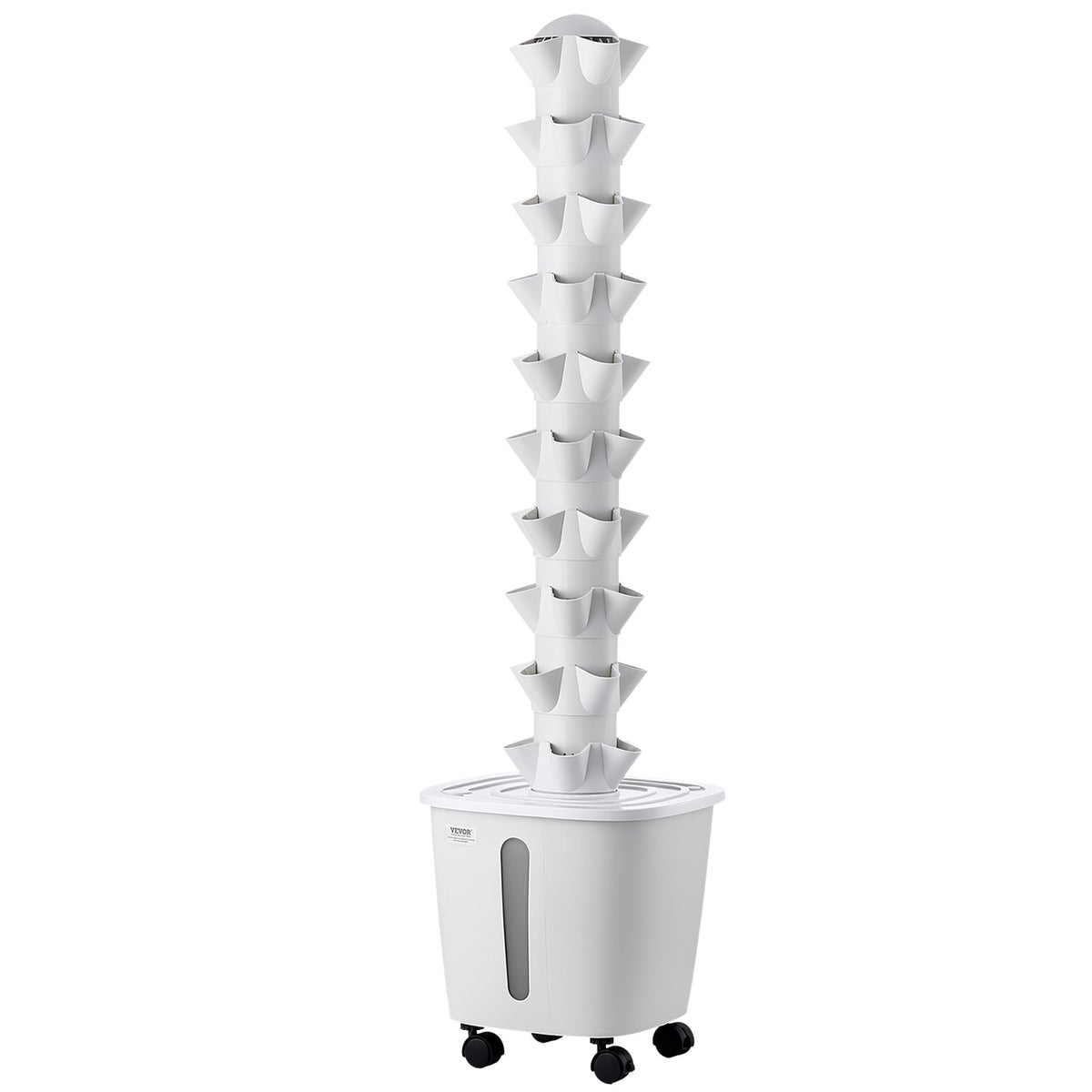 Hydroponic Tower, 50 Pods 10 Tiers Hydroponics Growing System Kit with App Control & Casters, Vertical Home Garden with 20L Water Tank & Pump, Planter for Indoor Herbs, Fruits and Vegetables