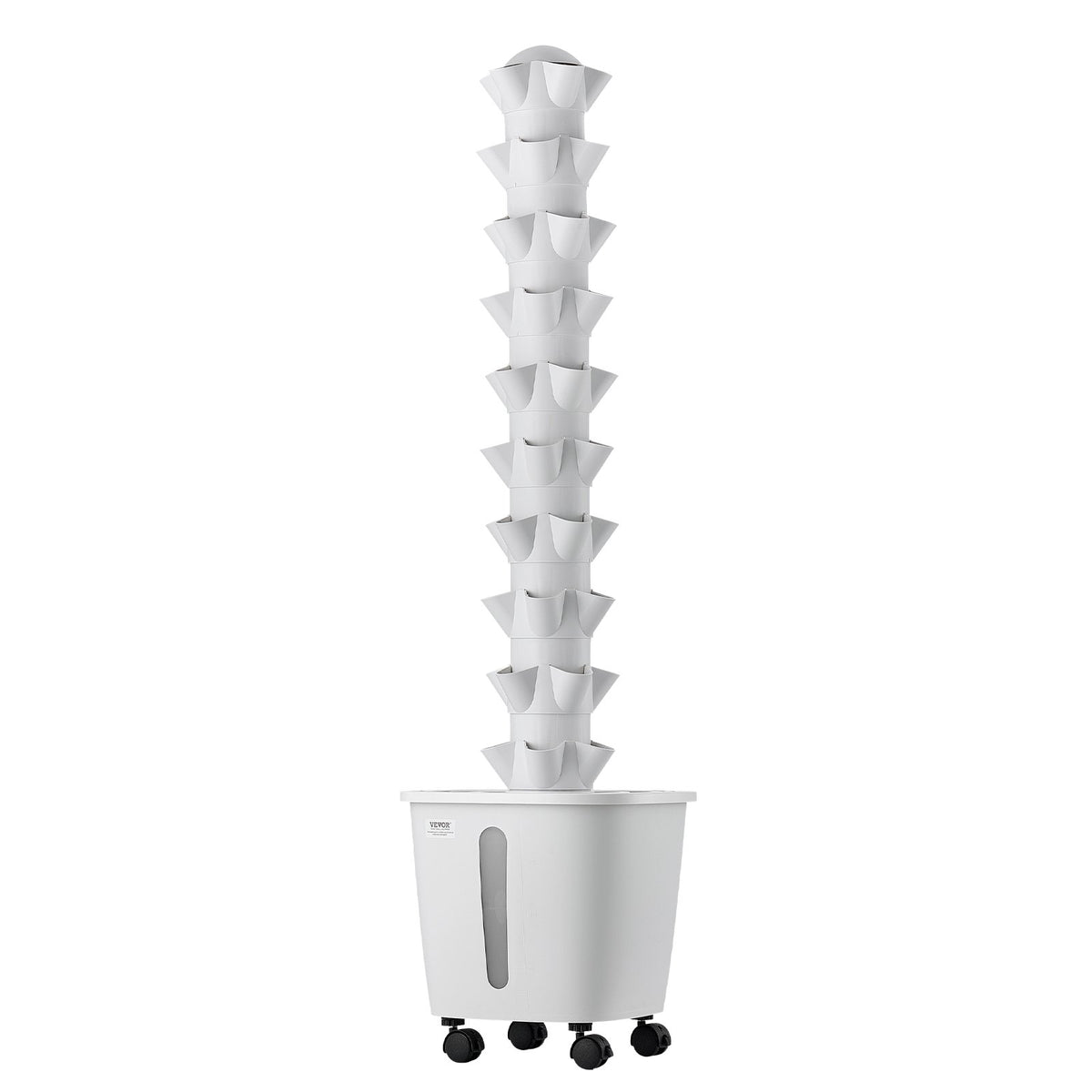 Hydroponic Tower, 50 Pods 10 Tiers Hydroponics Growing System Kit with App Control & Casters, Vertical Home Garden with 20L Water Tank & Pump, Planter for Indoor Herbs, Fruits and Vegetables