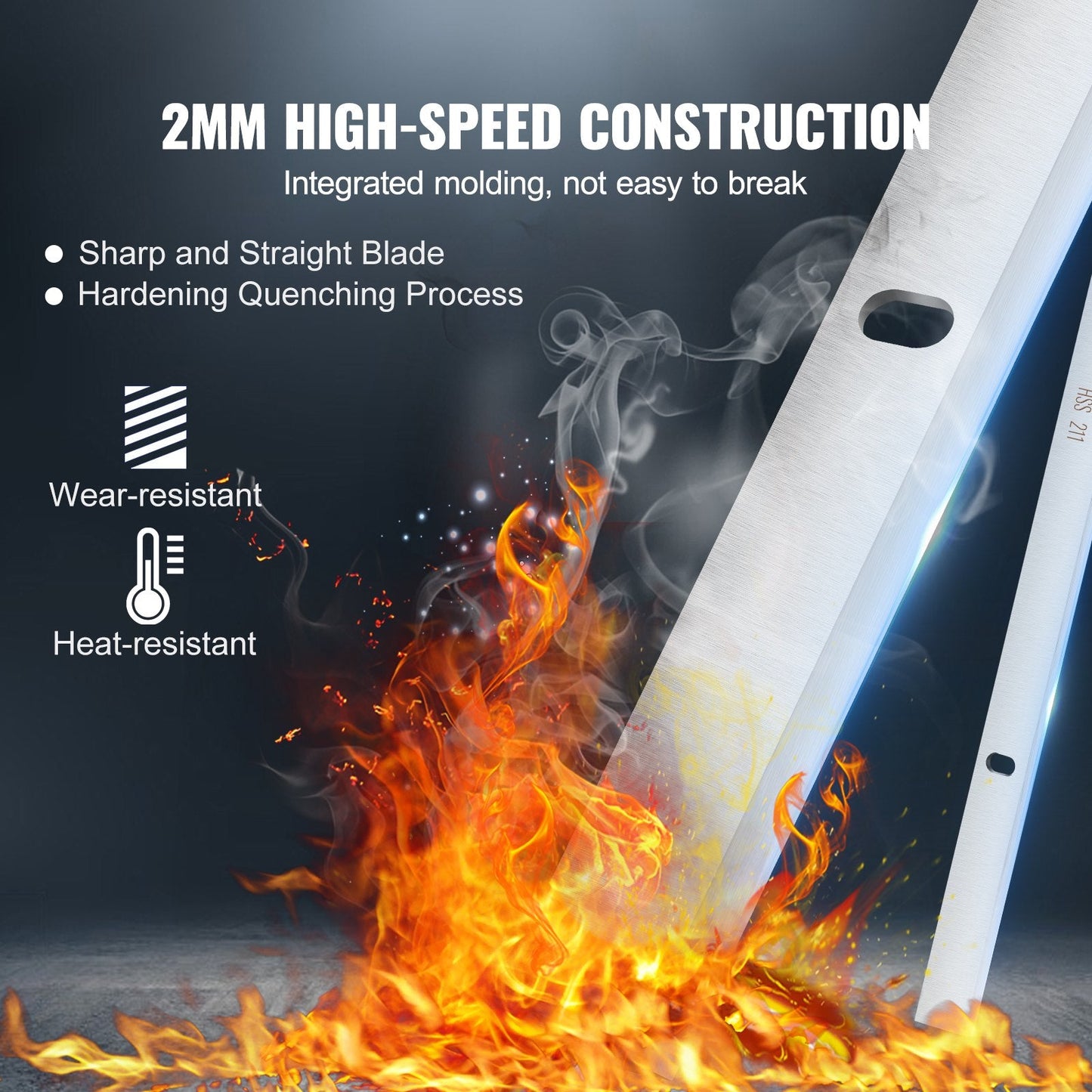 33.1 cm HSS Planer Blades for Carpentry, 3-Pack, High Compatibility