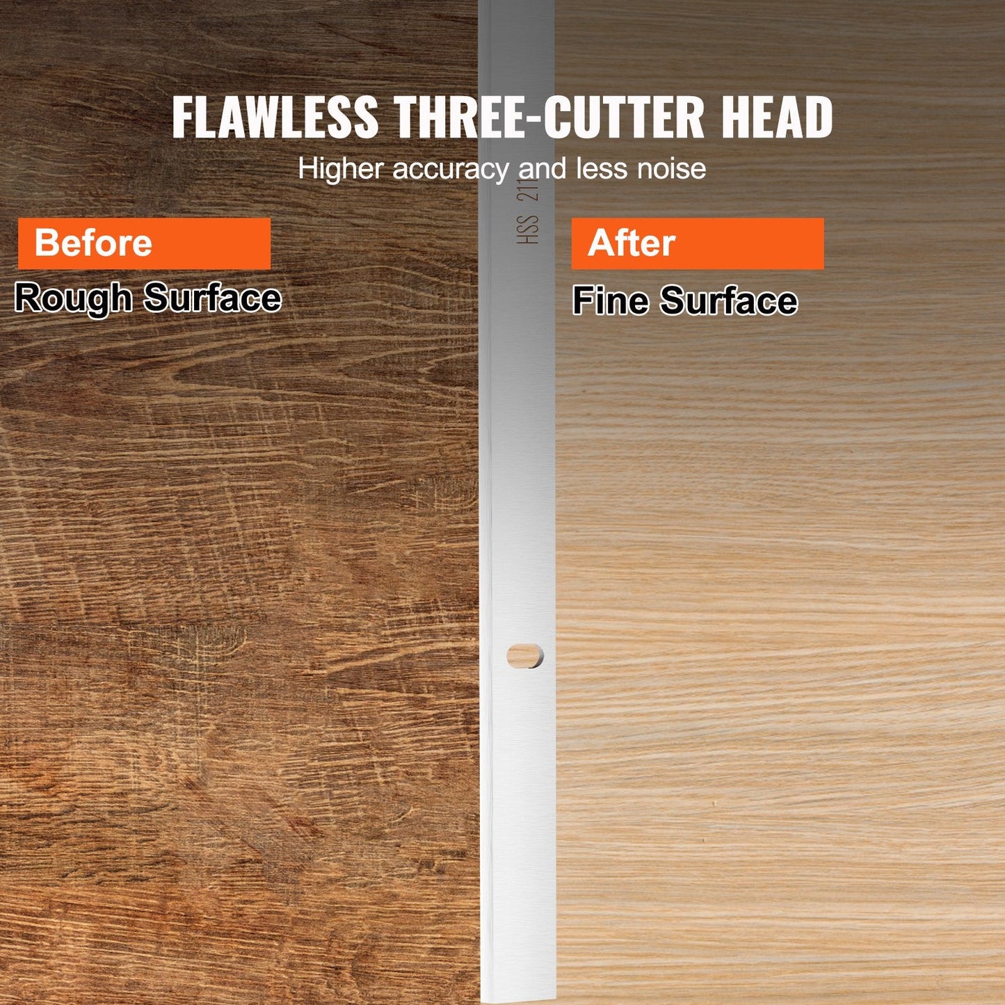 33.1 cm HSS Planer Blades for Carpentry, 3-Pack, High Compatibility