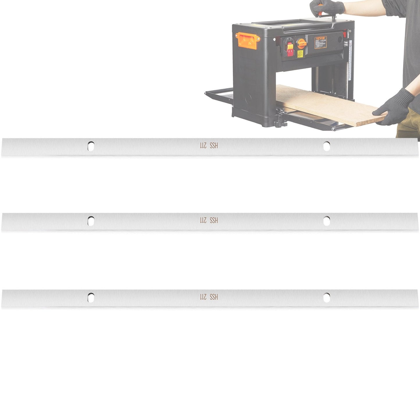 33.1 cm HSS Planer Blades for Carpentry, 3-Pack, High Compatibility