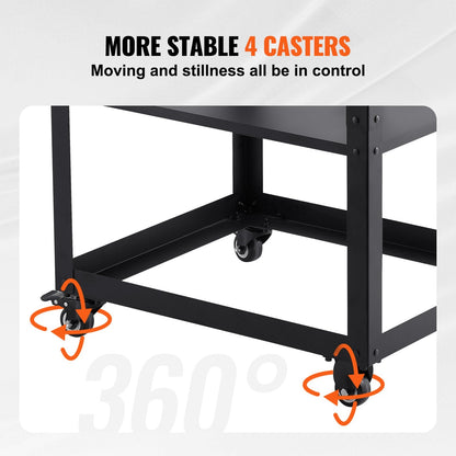 Heavy Duty Planer Stand with Adjustable Height and Storage, Supports 45 kg Load