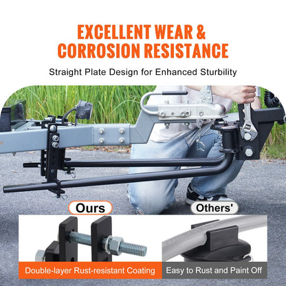 Heavy-Duty 453 kg Weight Distribution Hitch with 58.7 mm Ball and 50 mm Shank