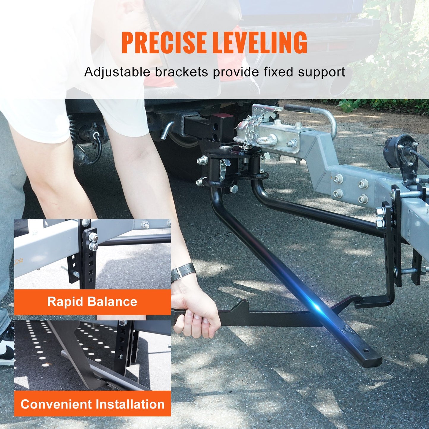 VEVOR 453 kg Weight Distribution Hitch with 2-5/16 in Ball and 2-In Shank