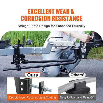 Heavy-Duty 680 kg Weight Distribution Hitch with Sway Control and 58.7 mm Ball