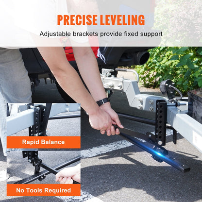 Heavy-Duty 680 kg Weight Distribution Hitch with Sway Control and 58.7 mm Ball