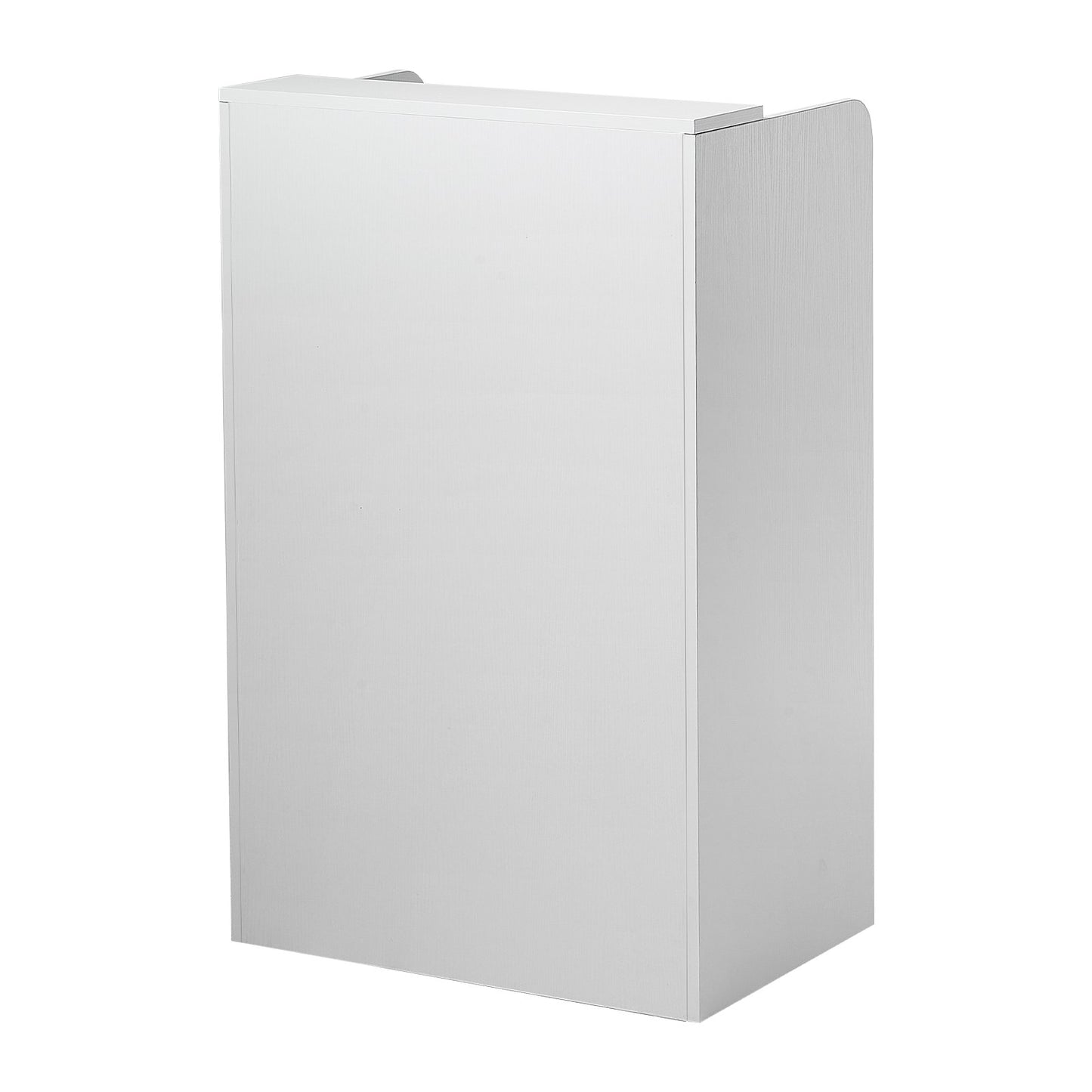 Reception Desk, 60 cm Rectangular Front Counter Table, Modern Office Reception Desk with Drawer, Small Minimalist Retail Counter Table for Checkout, Lobby, Beauty Salon and Office, White