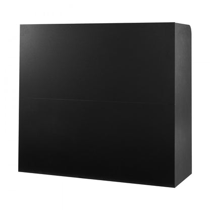 VEVOR Reception Desk Rectangular Front Counter Table 120 cm Black Office Table
