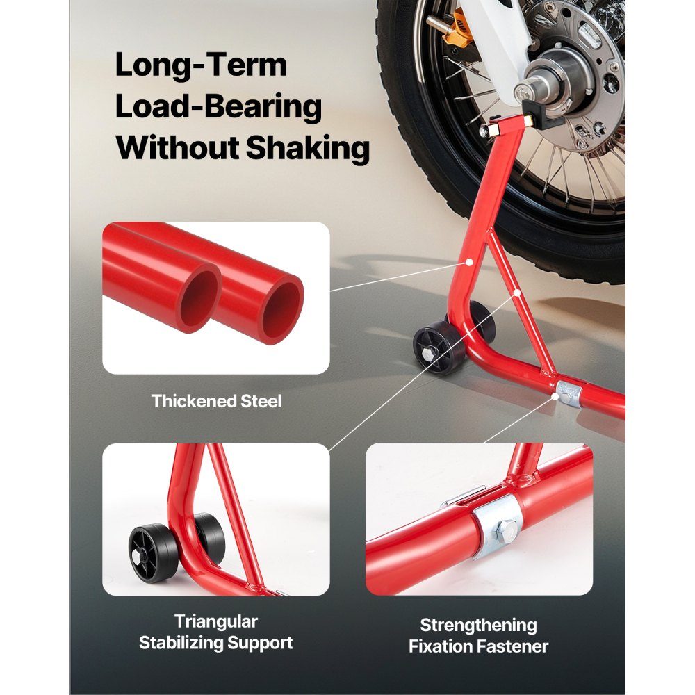 VEVOR Motorcycle Stand Lift 850 lbs Rear Spoolift Paddock Swingarm Arm Red