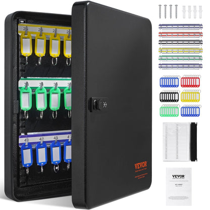 48-Key Security Cabinet with Combination Lock, Steel Organizer for Office/Hotel