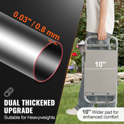 VEVOR Garden Kneeler and Seat, 10" EVA Wide Pad, 330 lbs Load Capacity Foldable