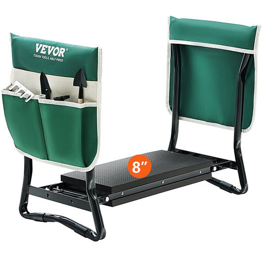 VEVOR Garden Kneeler and Seat, 330 lbs Load Capacity, 8" EVA Wide Pad, Foldable