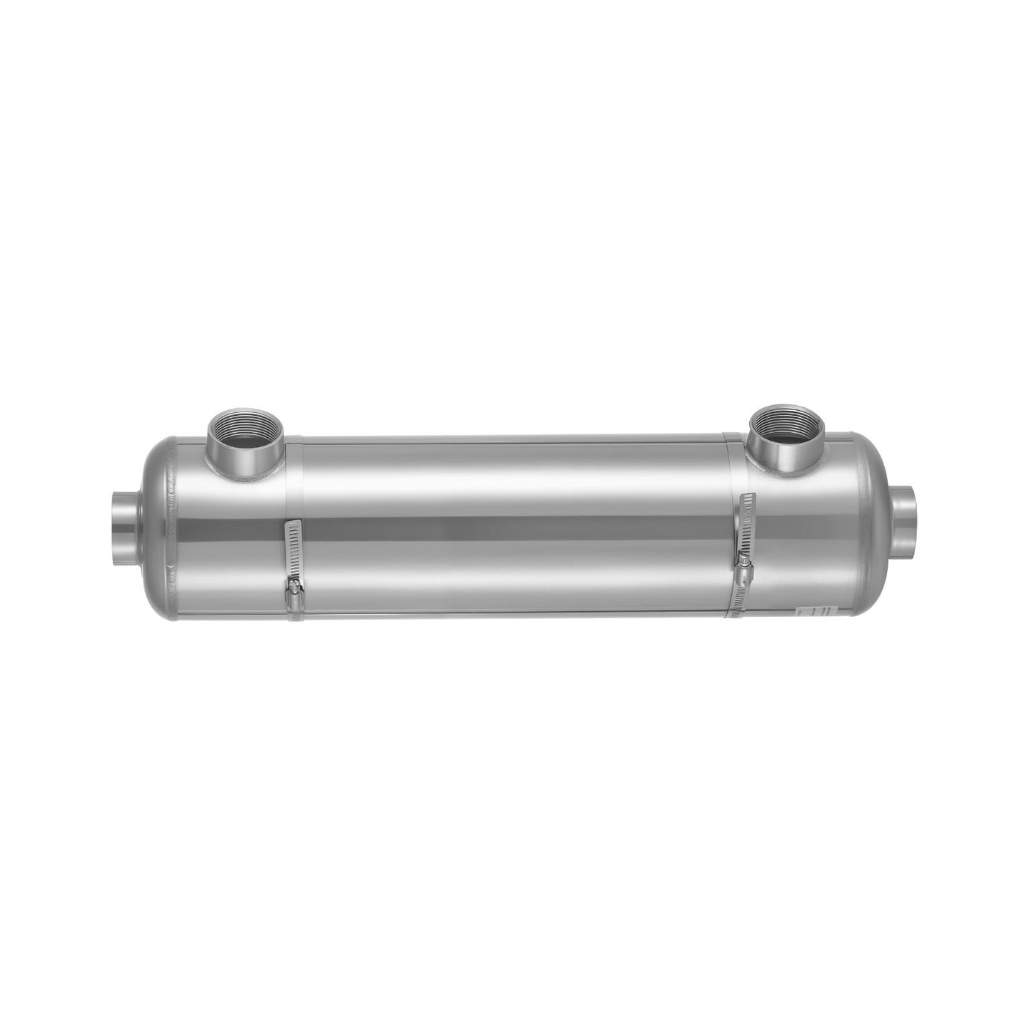 Pool Heat Exchanger, 210K BTU Swimming Pool Heater Exchanger, 316L Stainless Steel Construction, High Efficiency Water to Water Transfer Heating System for Spa, Hot Tub, Indoor/Outdoor, Silver