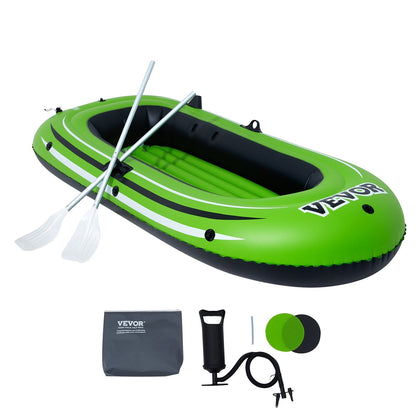 2-Person PVC Inflatable Fishing Boat with Oars and Pump, 227 kg Capacity