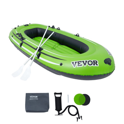 4-Person Portable PVC Inflatable Boat with 500 kg Capacity and Aluminum Oars