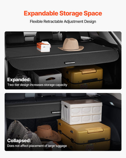 Retractable Cargo Cover, Upgraded Carbon Fiber Texture Trunk Cover, Anti-Peeping Luggage Privacy Shield, Easy Installation Security Shade Car Accessories, for Honda CRV 2023-2025 5-Seater