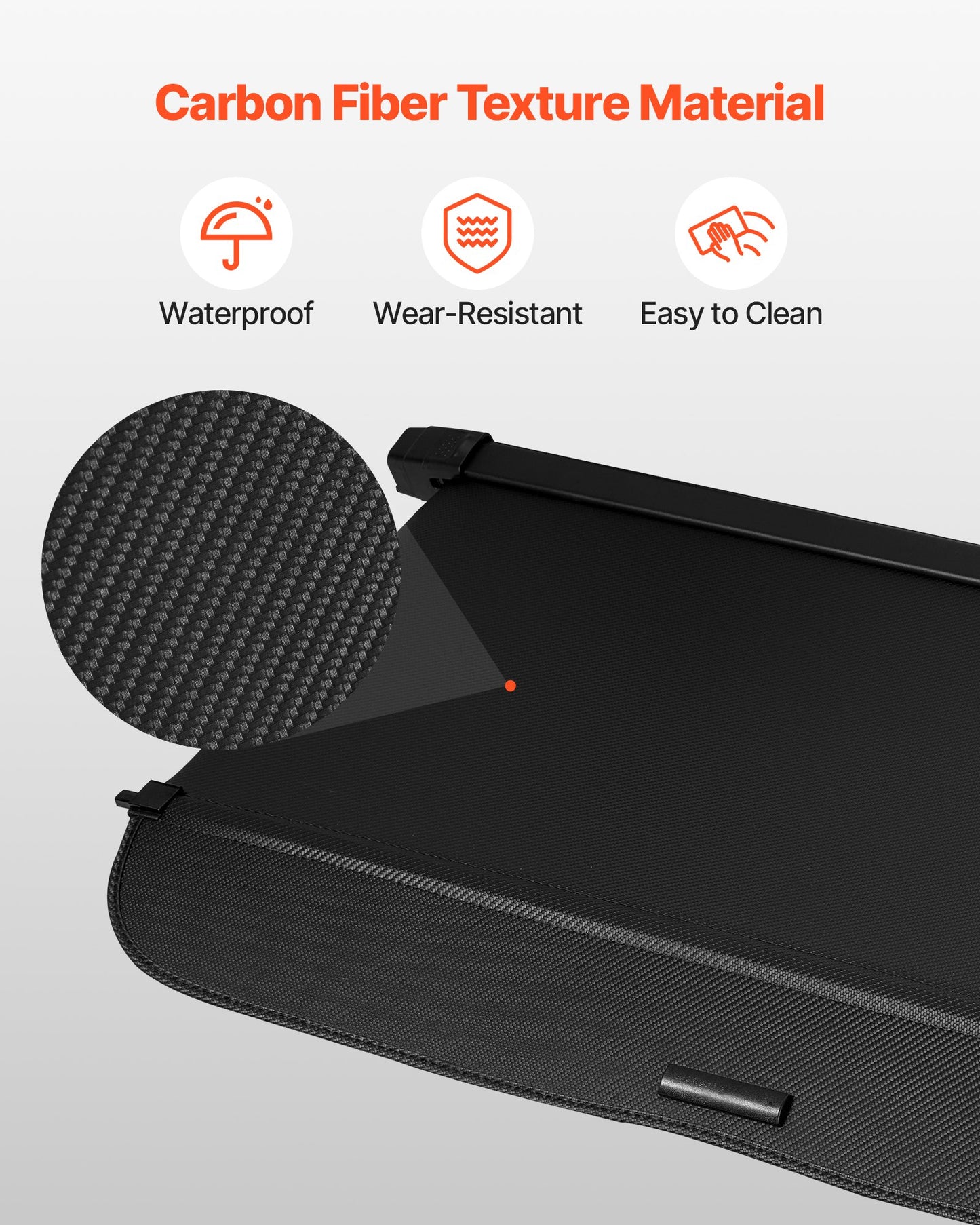 Retractable Cargo Cover, Upgraded Carbon Fiber Texture Trunk Cover, Anti-Peeping Luggage Privacy Shield, Easy Installation Security Shade Car Accessories, for Honda CRV 2023-2025 5-Seater