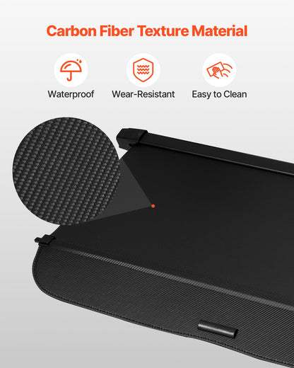 Retractable Cargo Cover, Upgraded Carbon Fiber Texture Trunk Cover, Anti-Peeping Luggage Privacy Shield, Easy Installation Security Shade Car Accessories, for Honda CRV 2023-2025 5-Seater