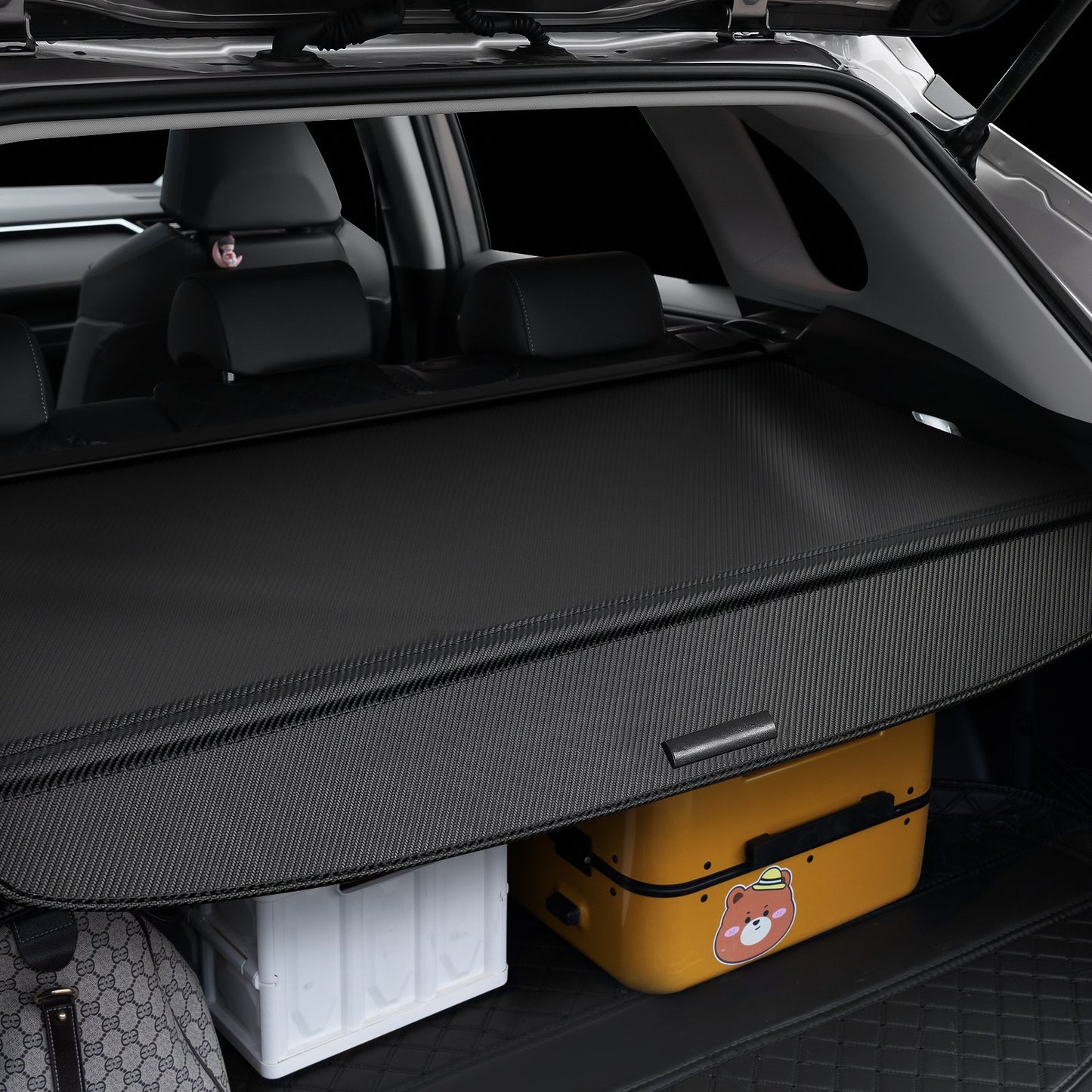 Retractable Cargo Cover, Upgraded Carbon Fiber Texture Trunk Cover, Anti-Peeping Luggage Privacy Shield, Easy Installation Security Shade Car Accessories, for Honda CRV 2023-2025 5-Seater