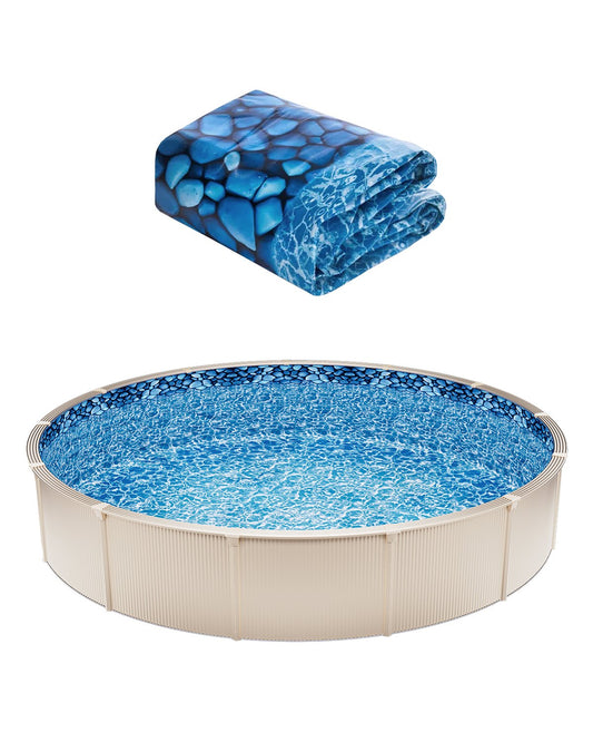 VEVOR Round Pool Liner 8ft Overlap Style Pool Liner 54in Wall Height