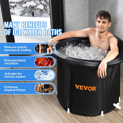 Inflatable Cold Water Therapy Tub for Athletes, 370L, 4.2kg, 0.9 x 0.75m