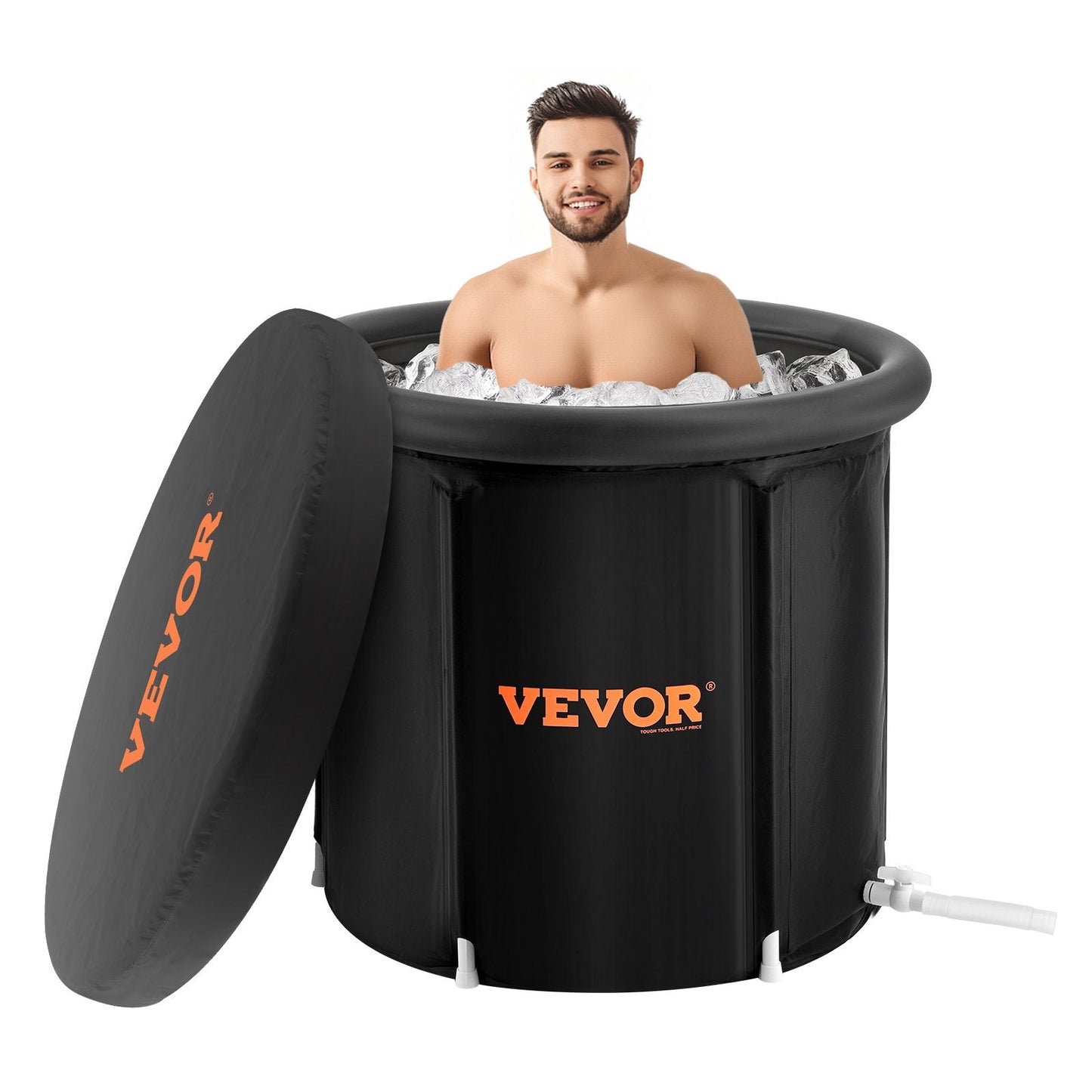 Inflatable Cold Water Therapy Tub for Athletes, 370L, 4.2kg, 0.9 x 0.75m
