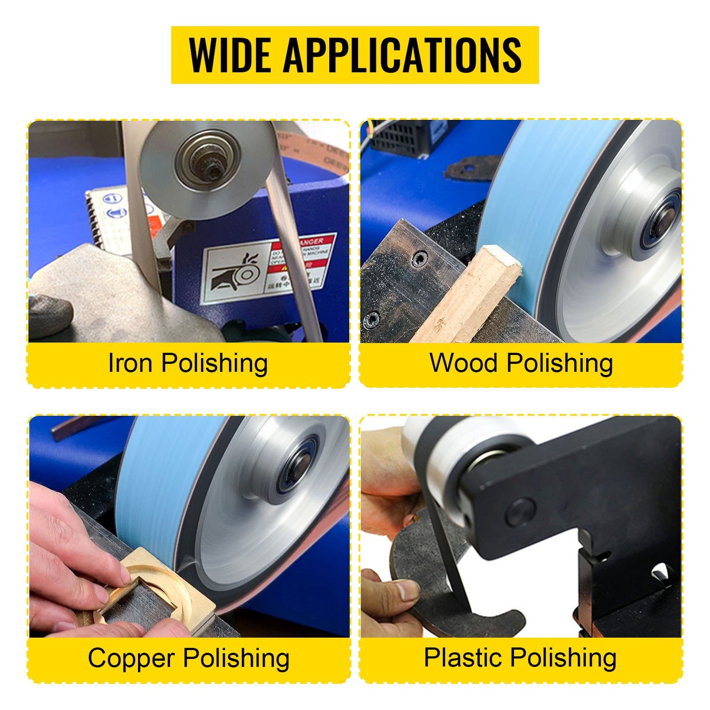 VEVOR Belt Grinder 2\"x72\" Wheel Set, Complete Belt Knife Grinder Wheel Set, Aluminum