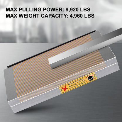 Permanent Magnetic Chuck, 0.15x0.3m, Fine-Pitch Copper Poles, 4500 kg Max Force